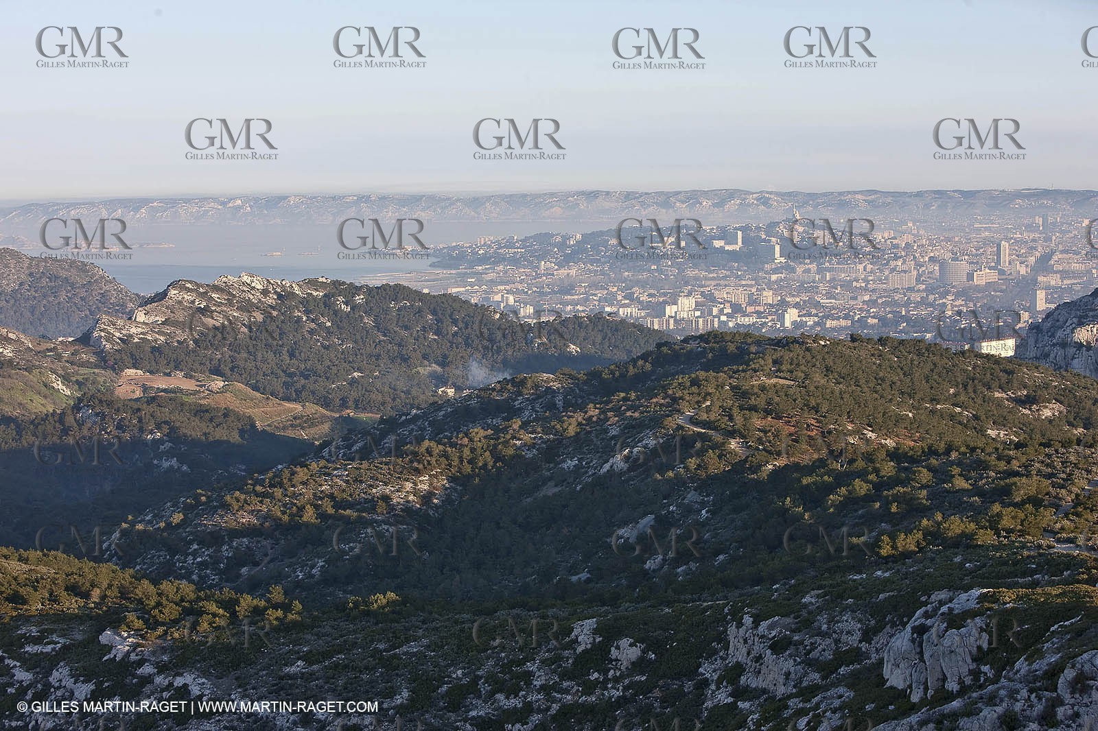 04 04 2009 - Marseille (FRA, 13) - Les Calanques - Marseille as seen from the top of the Baou Rond (Sormiou heights)