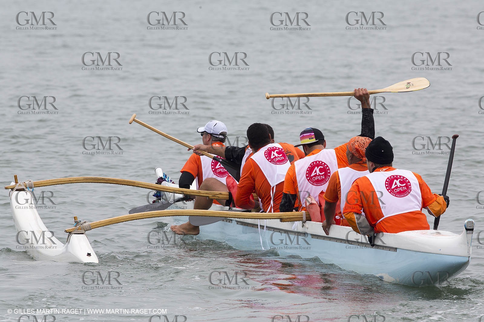 10 08 2013 - San Francisco (USA,CA) - 34th America's Cup - AC Open - Outrigger Canoe Races et Hula Danceperformance at Marina Green Village
