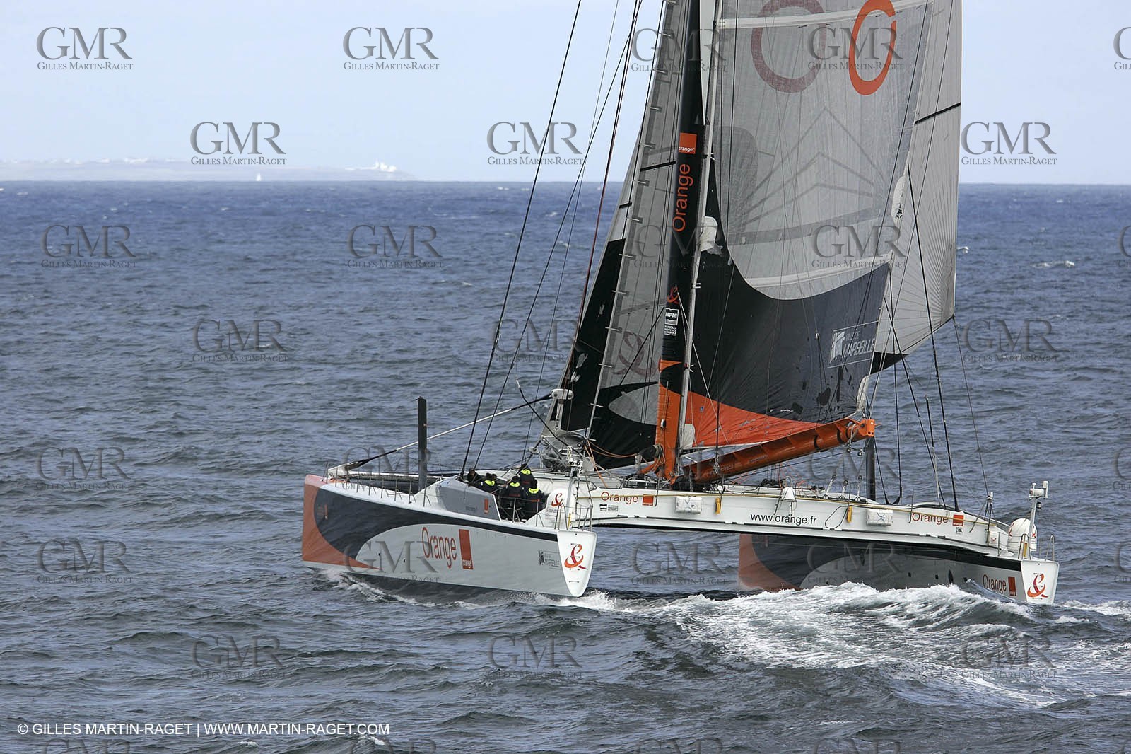 2004 Atlantic record attempt - Orange II at Land's End