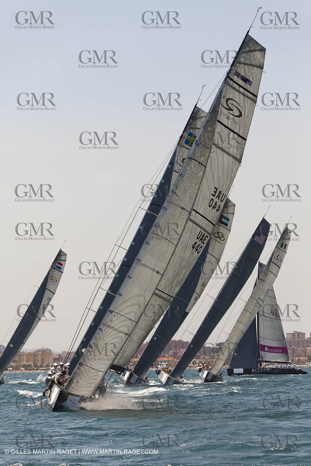 01 08 2010 - Valencia (ESP) - BMW ORACLE Racing - RC 44 Valencia Cup - fleet racing - Day 3
