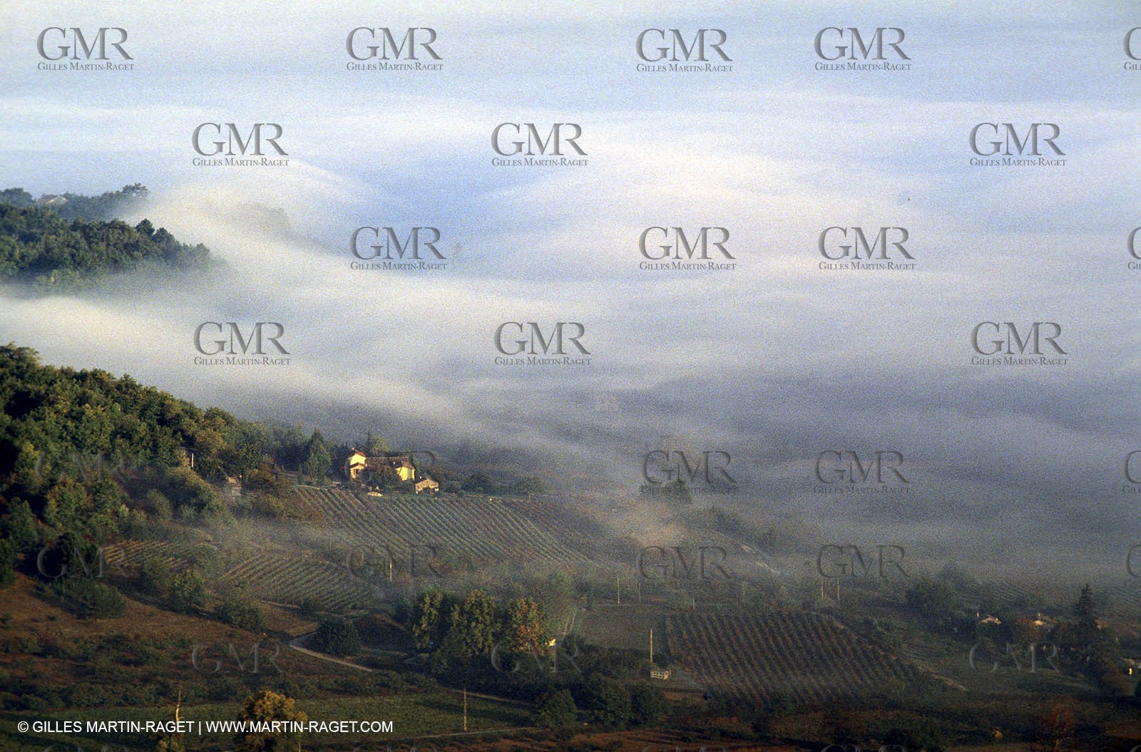Brume matinale sur la vallée du Luberon**Morning fog on Luberon valley