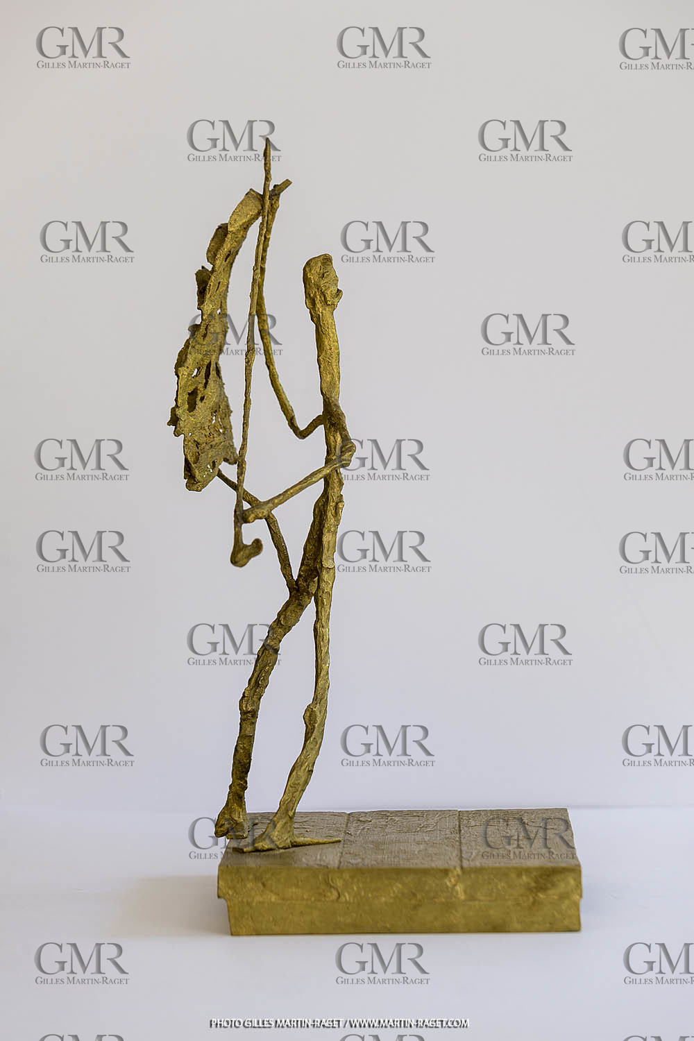 05 08 2019, Marseille (FRA,13), Oeuvre de Germaine Richier, Don Quichotte à l'aile de moulin, 1949, Bronze naturel nettoyé, Epreuve d'exposition, Fondeur L. Thinot, Paris, 56,5 x 31 x 29 cm, Collection famille Germaine Richier