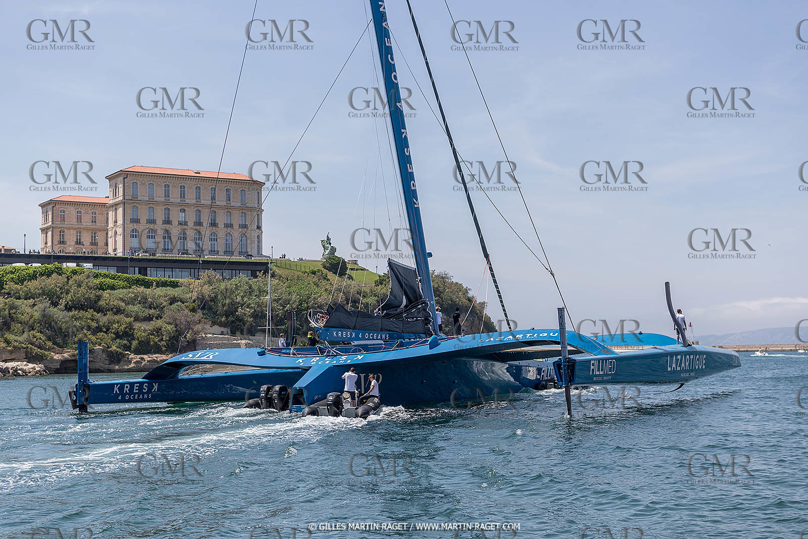 18 05 2022, Marseille (FRA), APremière navigation du trimaran Ultim SVR LAZARTIGUE à Marseille