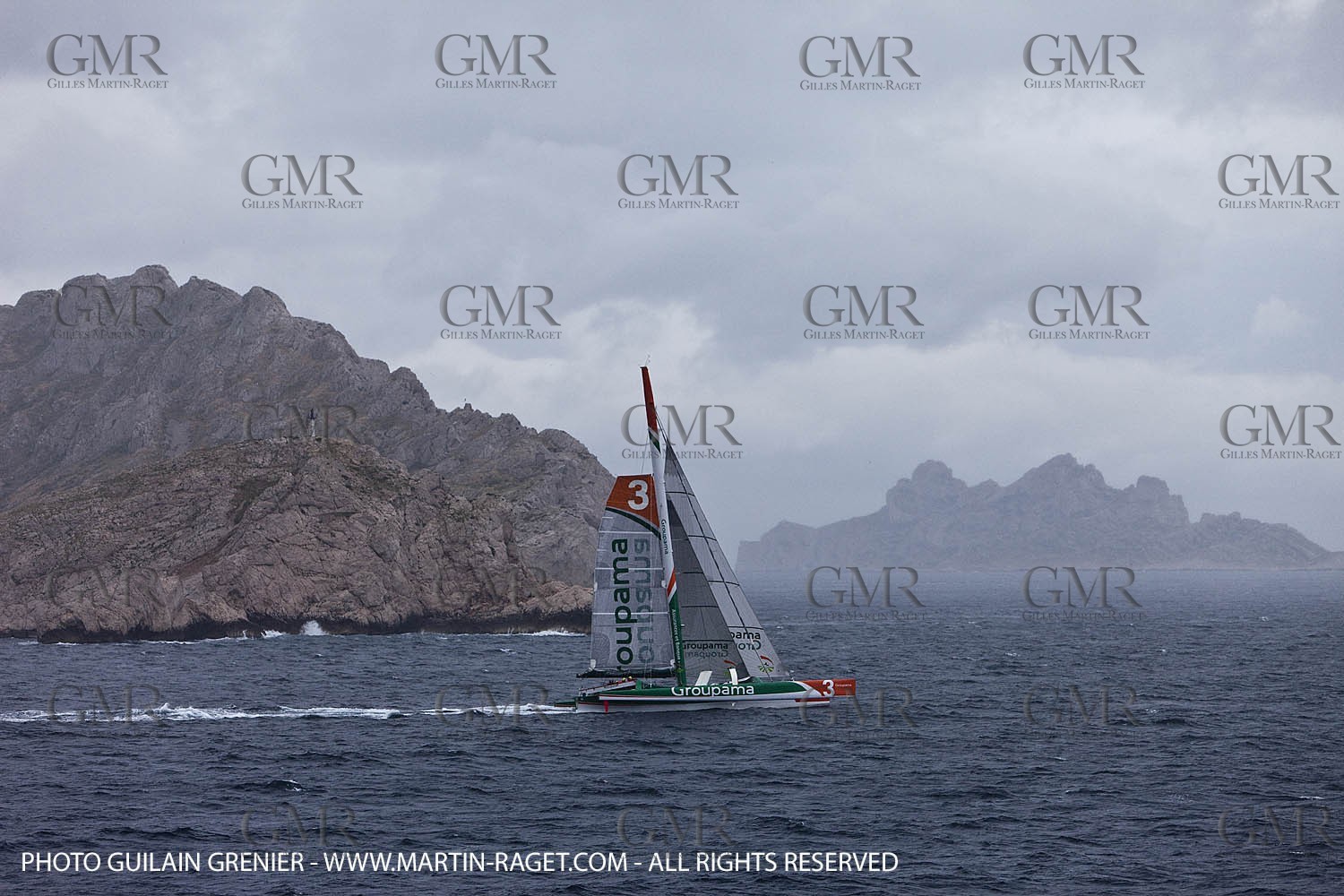 05 14 09 - Marseilles - Mediterranean Record - Groupama 3 - Franck Cammas - G Class - Start from Marseilles to Carthage (Tunisia)