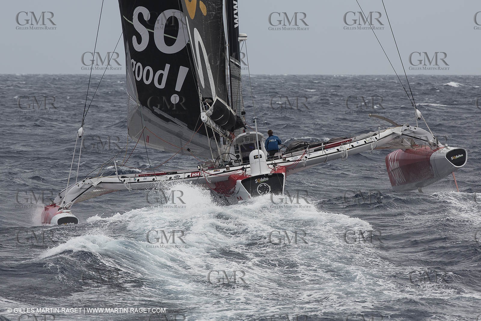 12 09 2012 - Marseille (FRA,13) - Trimaran Sodebo - Thomas Coville - Trans Mediterranée record attempt.