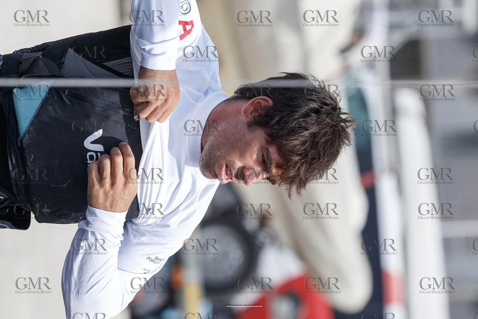 15 04 2024, Marseille (FRA), présentation des sélectionnés olympiques français en voile pour les Jeux Olympiques de Paris 2024. Tim Mourniac