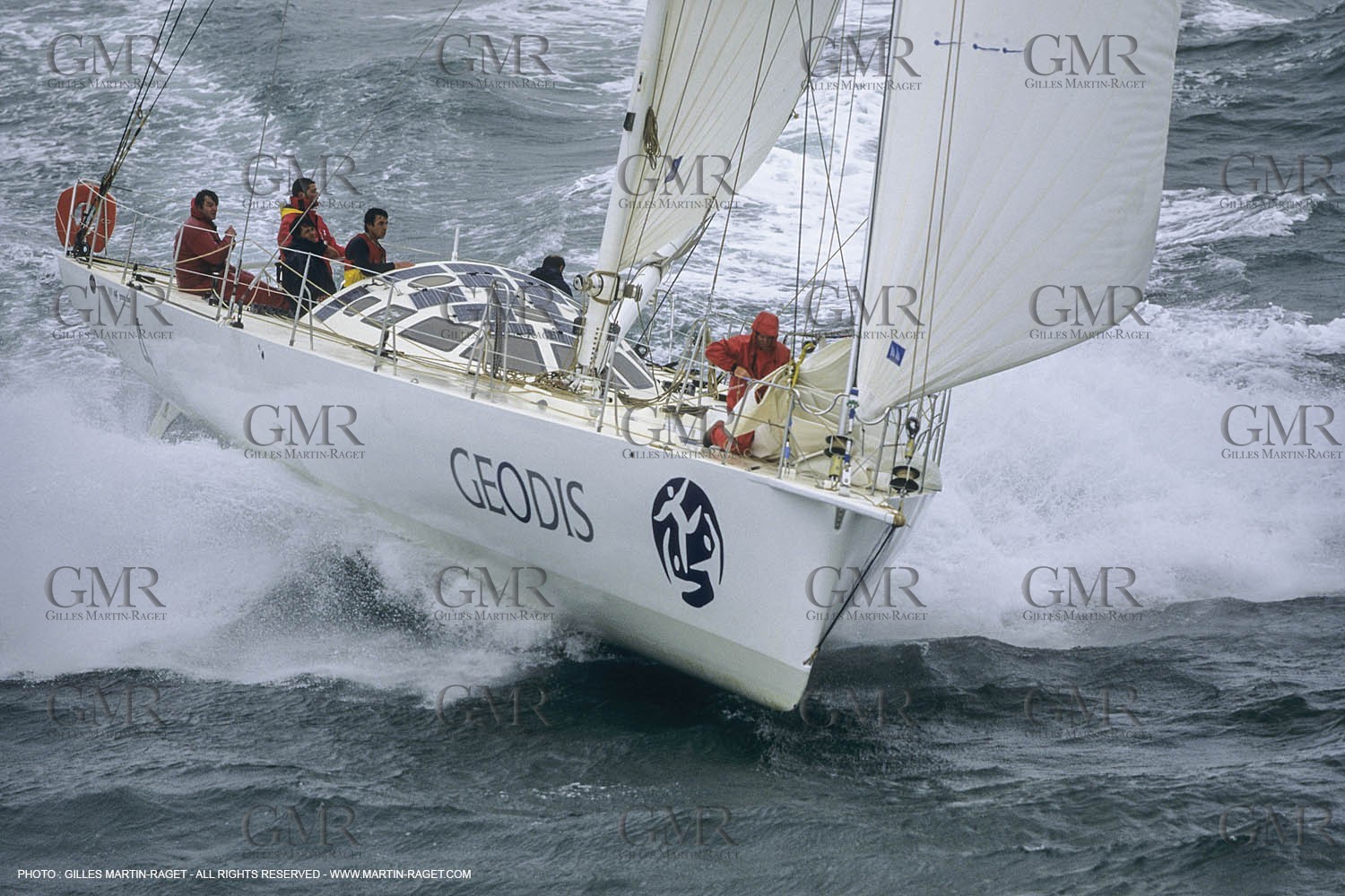 Imoca, Geodis, Christophe AUguin, Vendée Globe 1996-97, NY-San Francisco 1995
