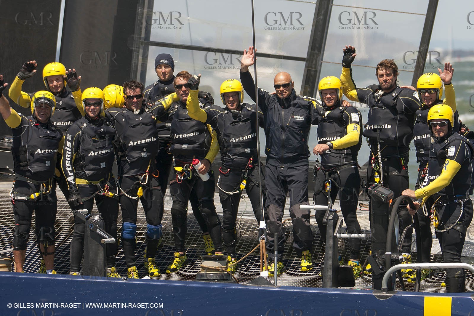 10 08 2013 - San Francisco (USA,CA) - 34th America's Cup - Louis Vuitton Cup - Semi-finals - Luna Rossa vs Artemis Racing - Race 4 - Artemis Crew