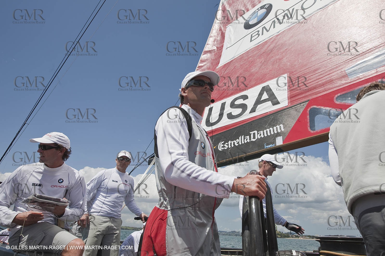 23 01 2009 - Auckland (NZL) -  Louis Vuitton Pacific Series - BMW ORACLE Racing-Tuning up onboard Emirates Team New Zealand yacht