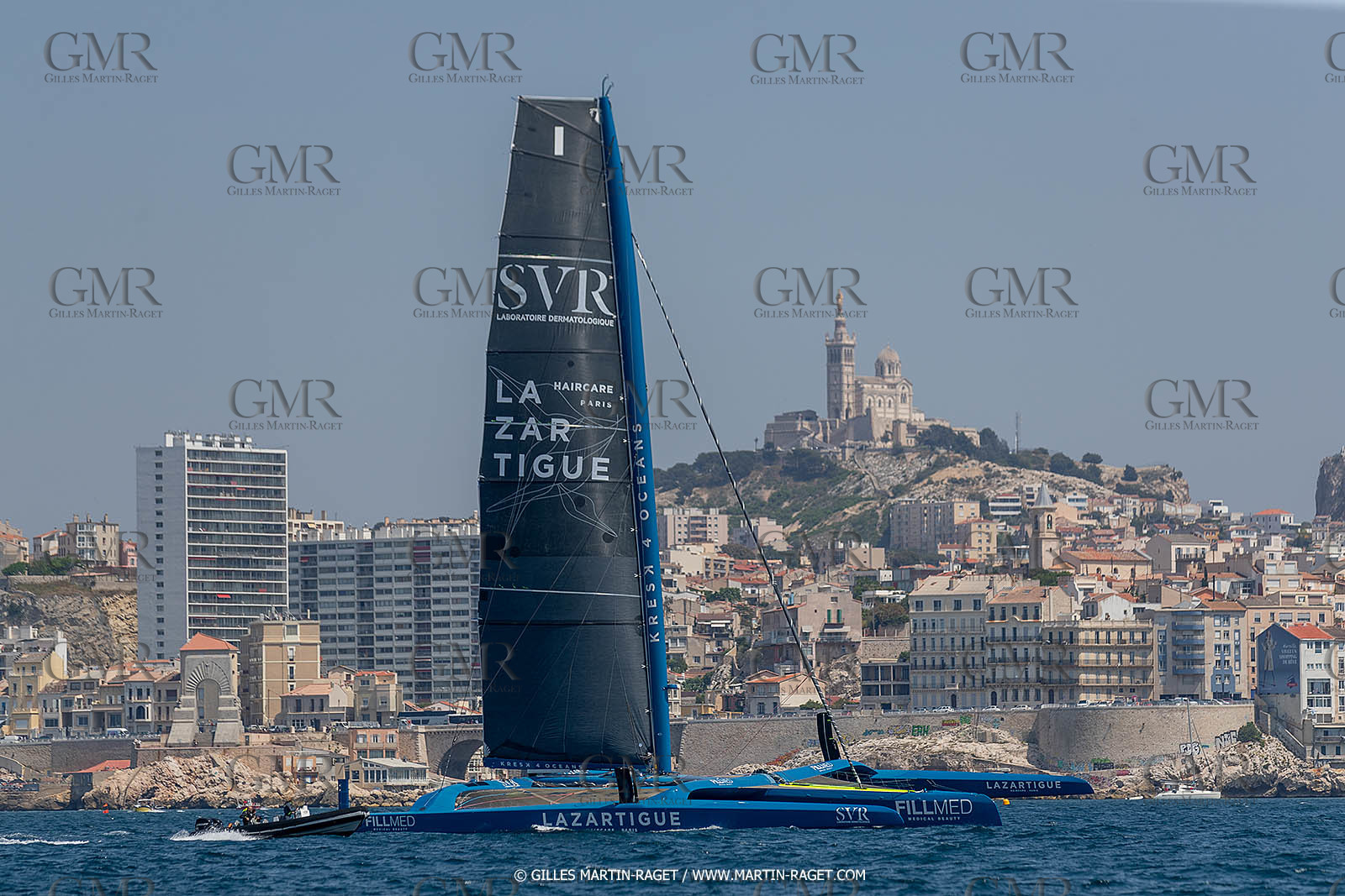 18 05 2022, Marseille (FRA), APremière navigation du trimaran Ultim SVR LAZARTIGUE à Marseille