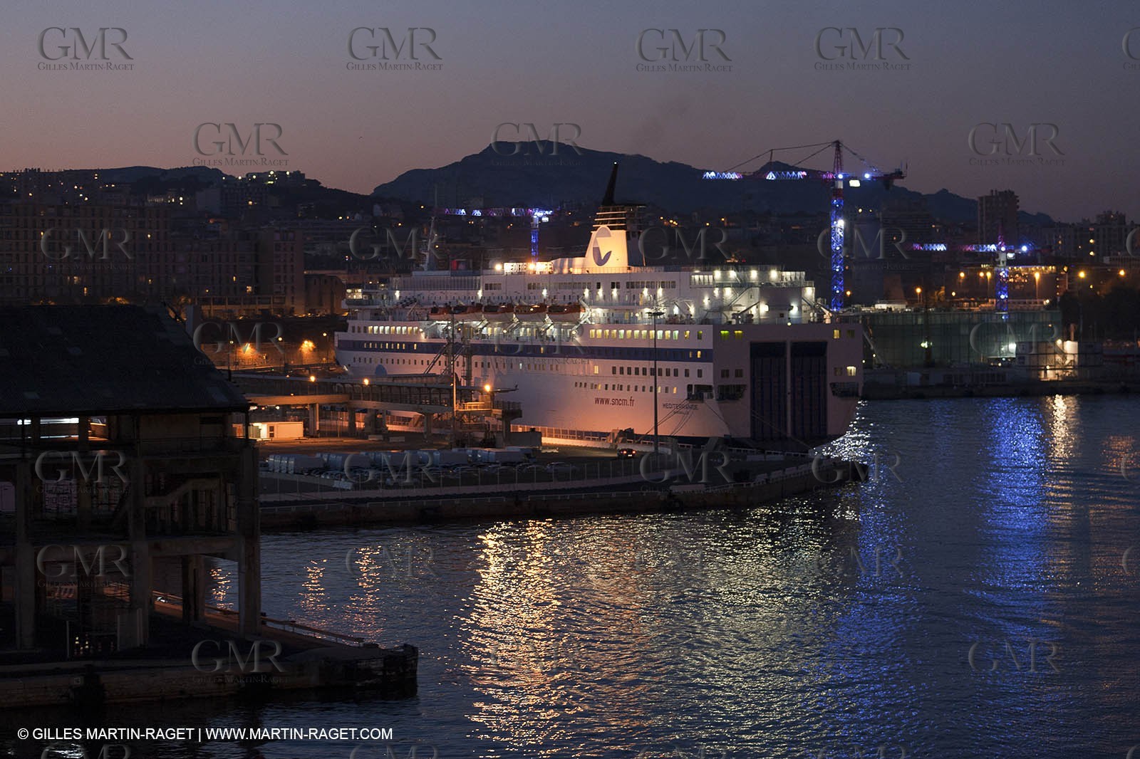 17 02 2012 - Marseille (FRA,13) - Arrival in Marseille harbour onboard ferry Piana (La Meridionale Corp.)