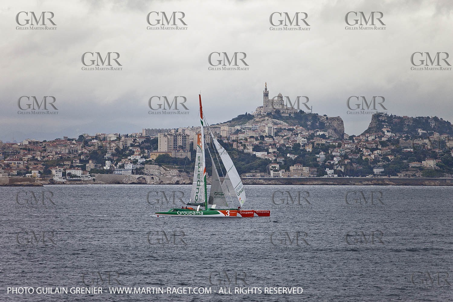 05 14 09 - Marseilles - Mediterranean Record - Groupama 3 - Franck Cammas - G Class - Start from Marseilles to Carthage (Tunisia)