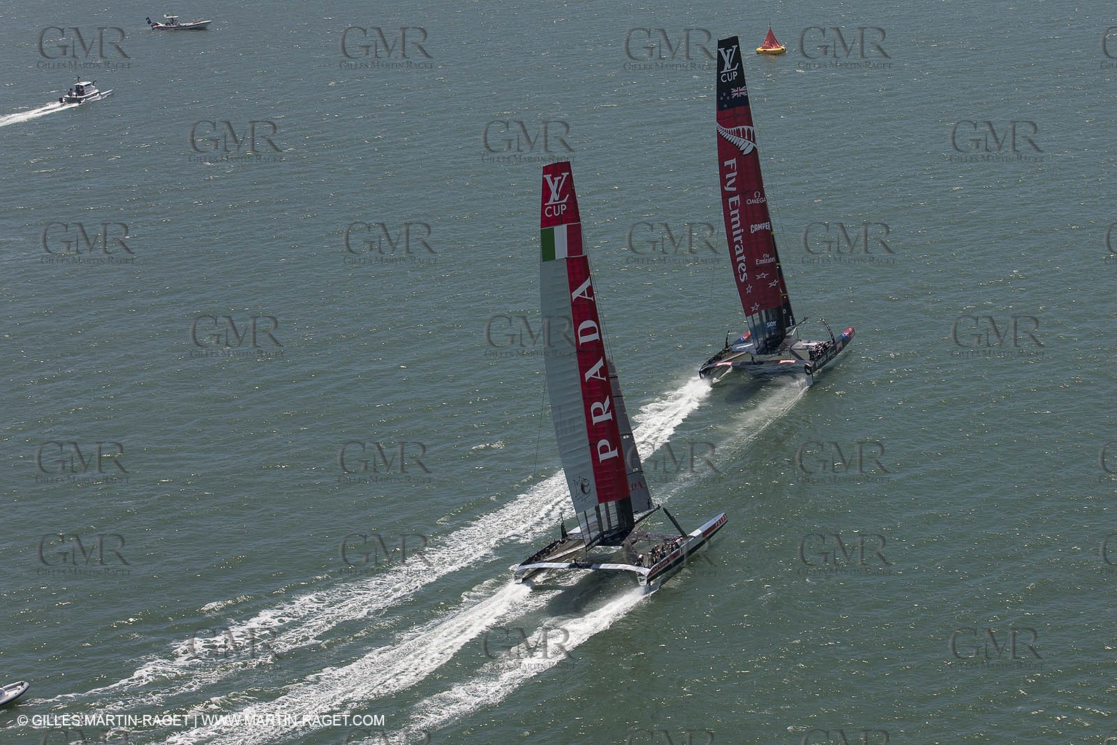 13 07 2013 - San Francisco (USA,CA) - 34th America's Cup - Louis Vuitton Cup - Round Robin - Race Day 4 - Luna Rossa vs ETNZ