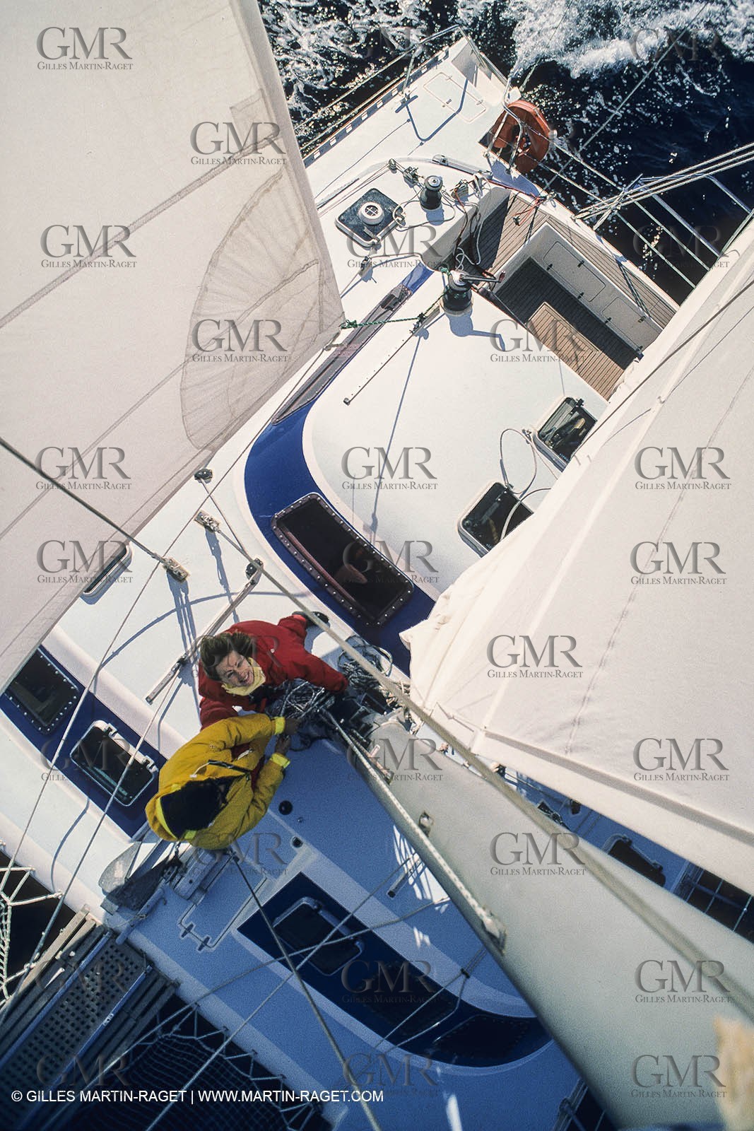 Sailing, cruising, multihull under sail