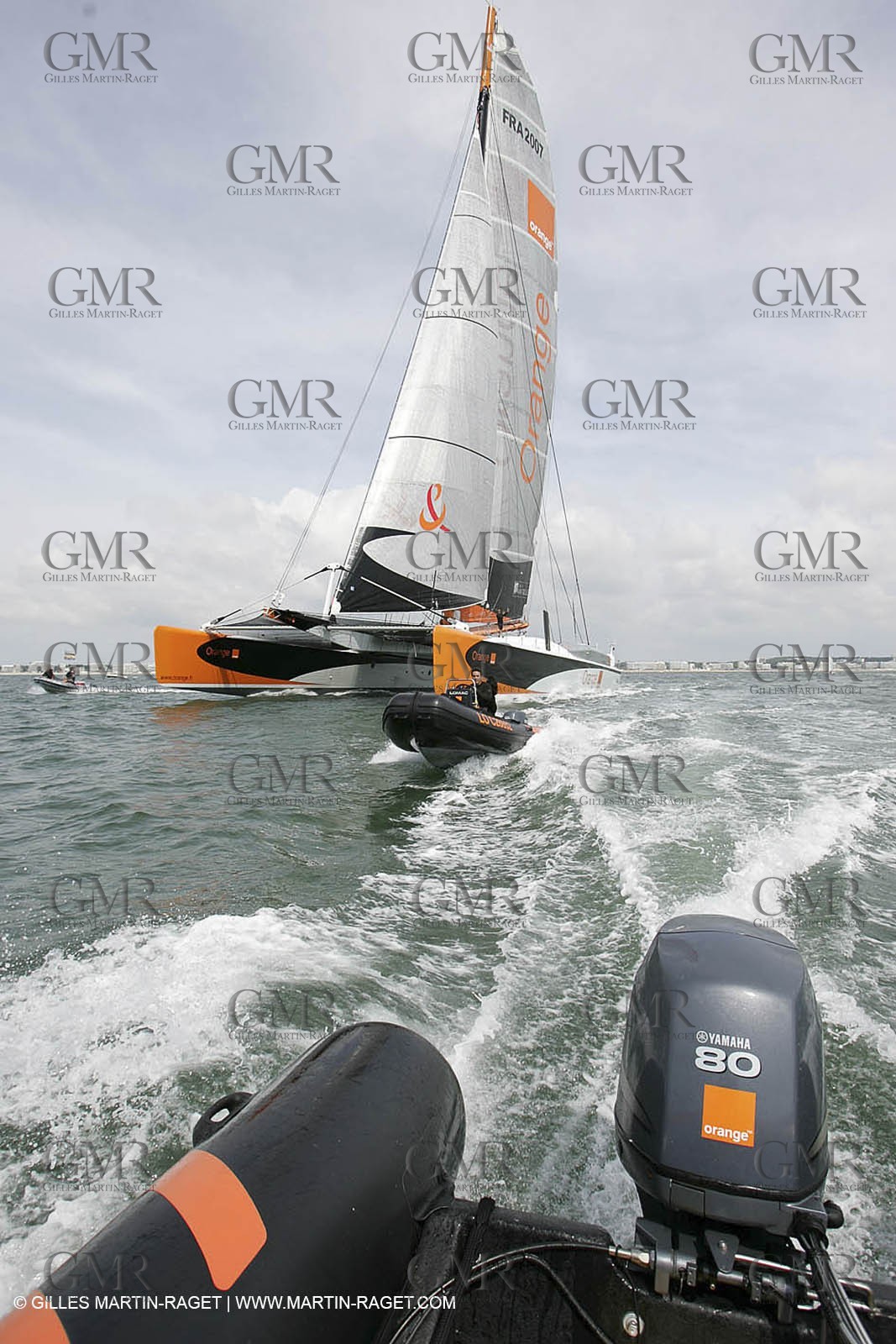 2004 Atlantic record attempt - Orange II back in La Baule