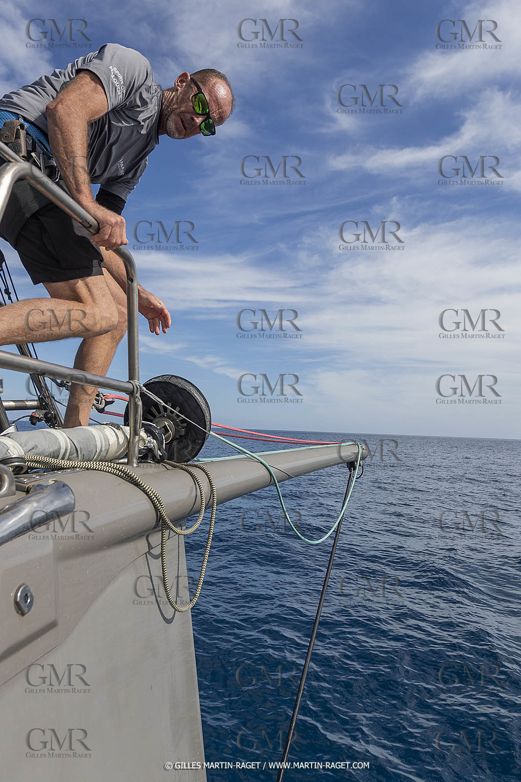 03 10 2022, Saint-Tropez (FRA,83), Voiles de Saint-Tropez 2022,  entraînement des maxis, A bord de Sipirit of Malouen X