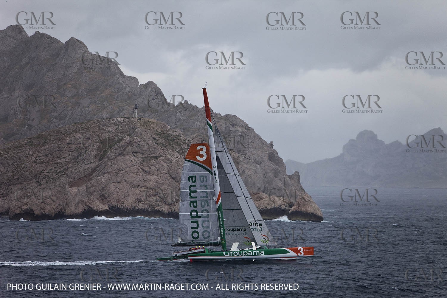 05 14 09 - Marseilles - Mediterranean Record - Groupama 3 - Franck Cammas - G Class - Start from Marseilles to Carthage (Tunisia)
