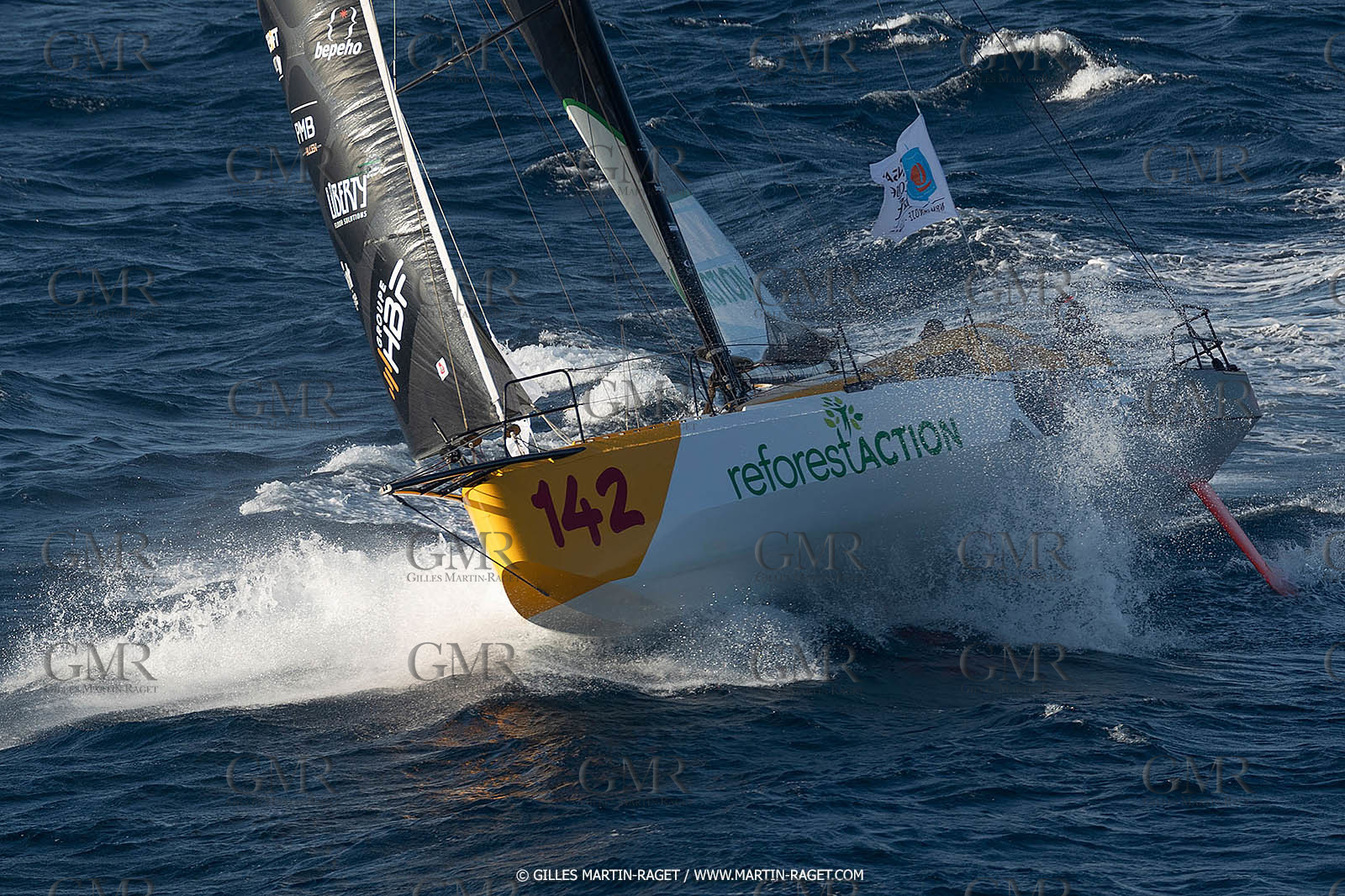 27 08 2021, Marseille (FRA), Transat Jacques Vabre 2021, Class 40, HBF-Reforest'Action (Kito de Pavant, Gwen Gbick)