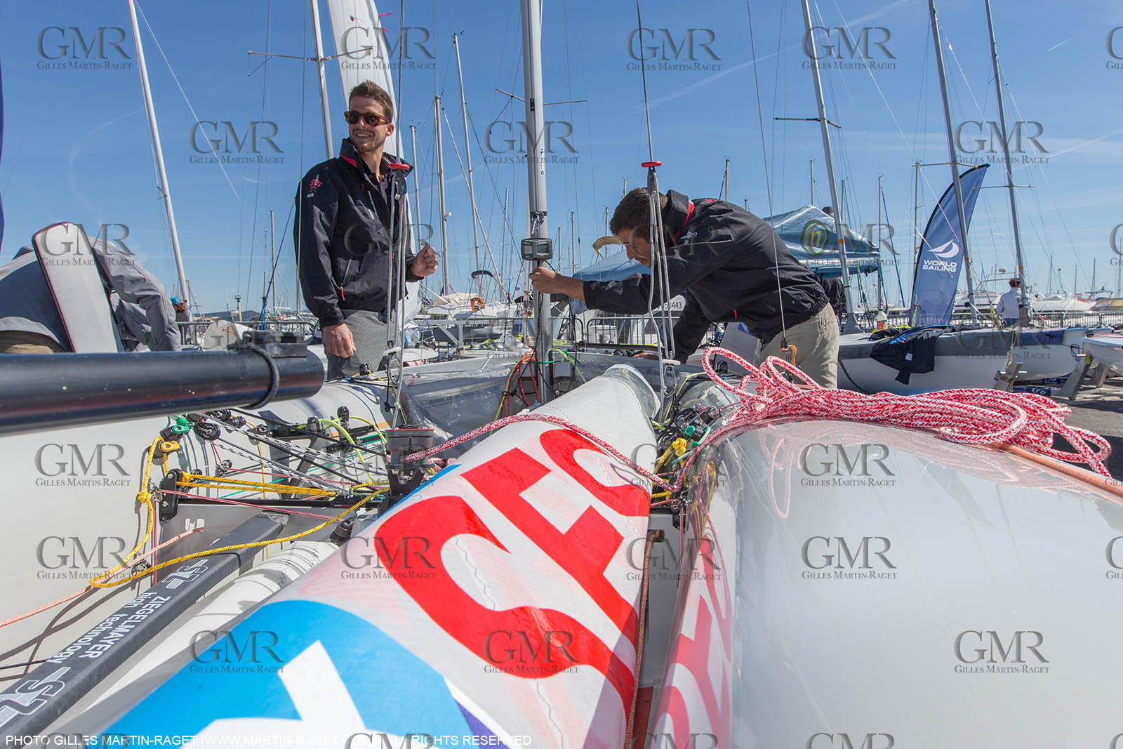 25 04 2016, Hyères (FRA,83), Jeux Olympiques Rio 2016, voile, 470, Sofian Bouvet   Jeremie Mion, SFS Voile