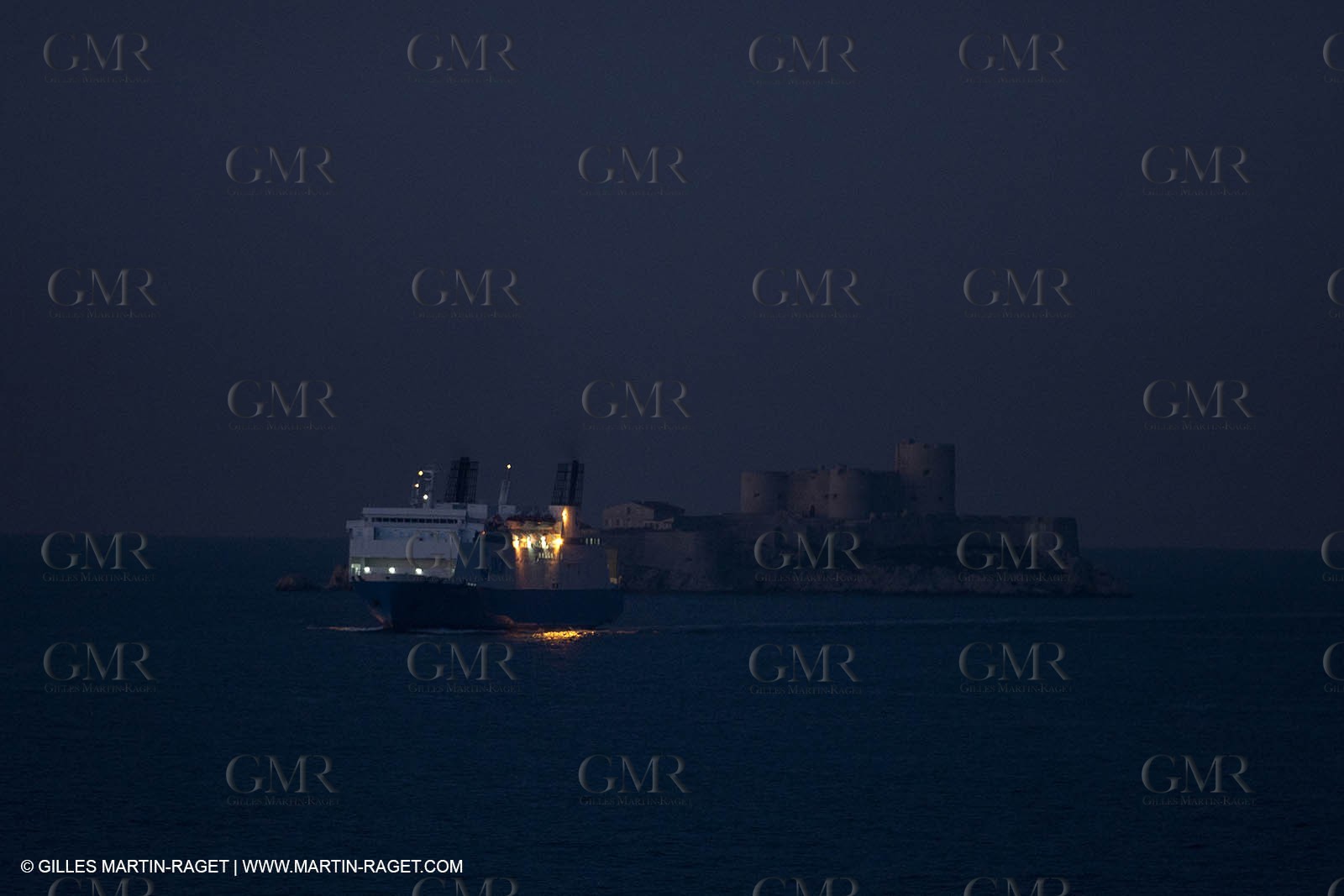 17 02 2012 - Marseille (FRA,13) - Arrival in Marseille harbour onboard ferry Piana (La Meridionale Corp.)