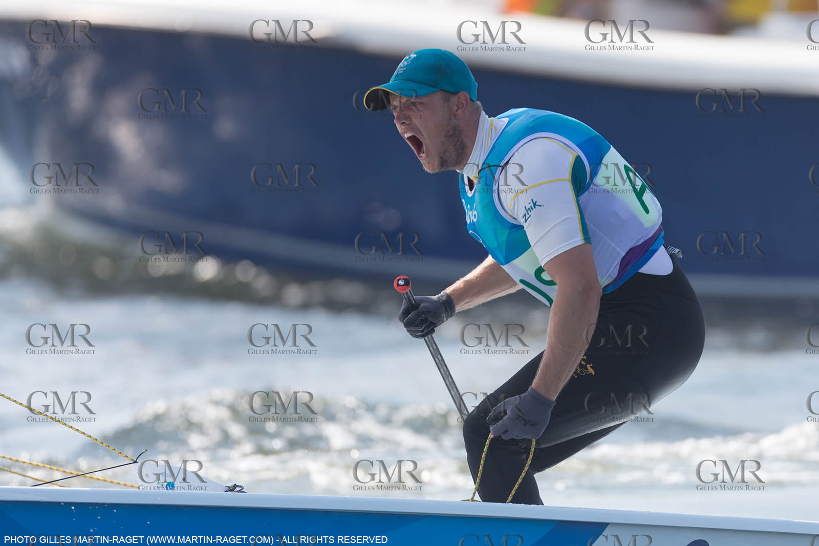 16 08 2016, Rio de Janeiro (BRA), 2016 Olympic Games, Sailing, Laser Medal Race, Tom Burton (AUS)
