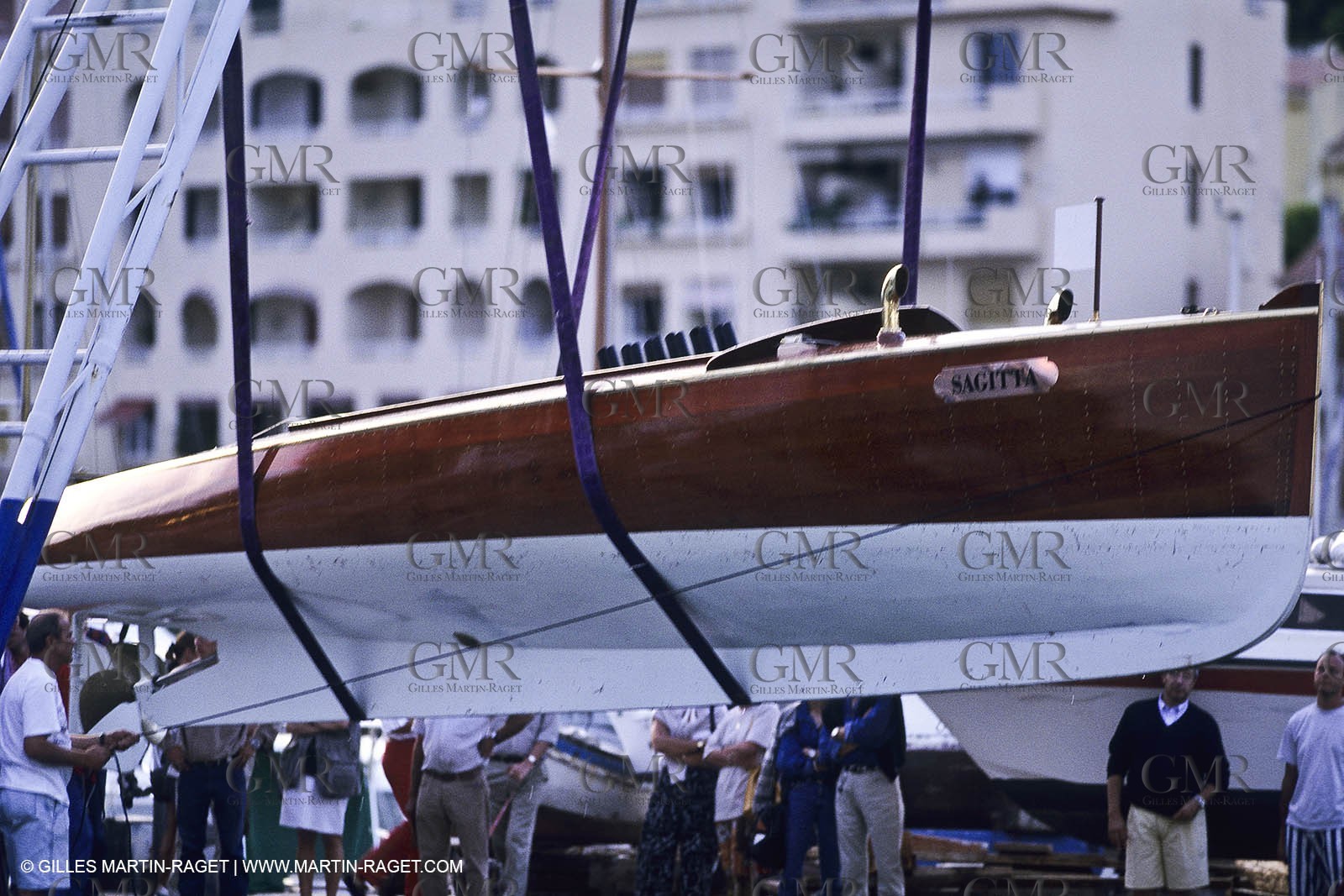 motor boats, claissc runabouts, cefit or Sagitta at Trapani boatyard (Cassis, FRA,13)
