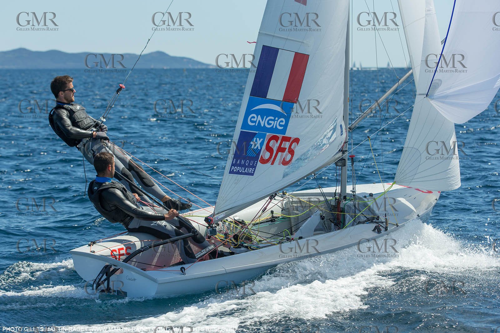 25 04 2016, Hyères (FRA,83), Jeux Olympiques Rio 2016, voile, 470, Sofian Bouvet   Jeremie Mion, SFS Voile