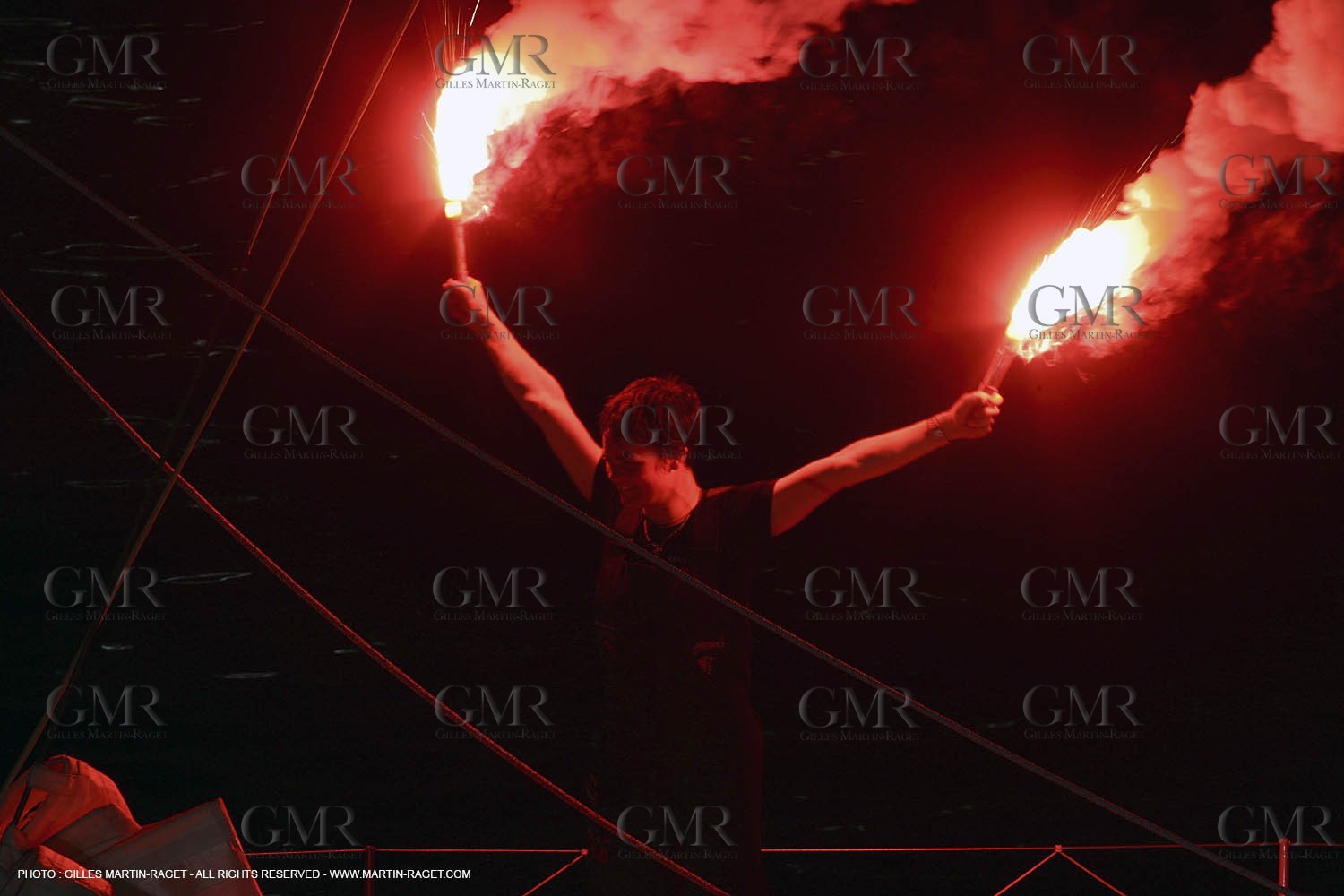 Imoca Class - 2002 Route du Rhum  - Mac Arthur Ellen - Arrivée en Gaudeloupe - Winner -