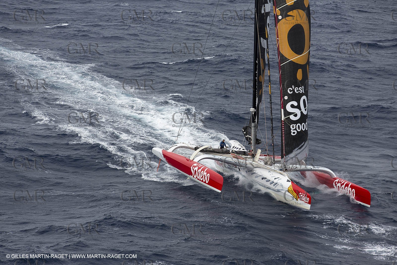 12 09 2012 - Marseille (FRA,13) - Trimaran Sodebo - Thomas Coville - Trans Mediterranée record attempt.