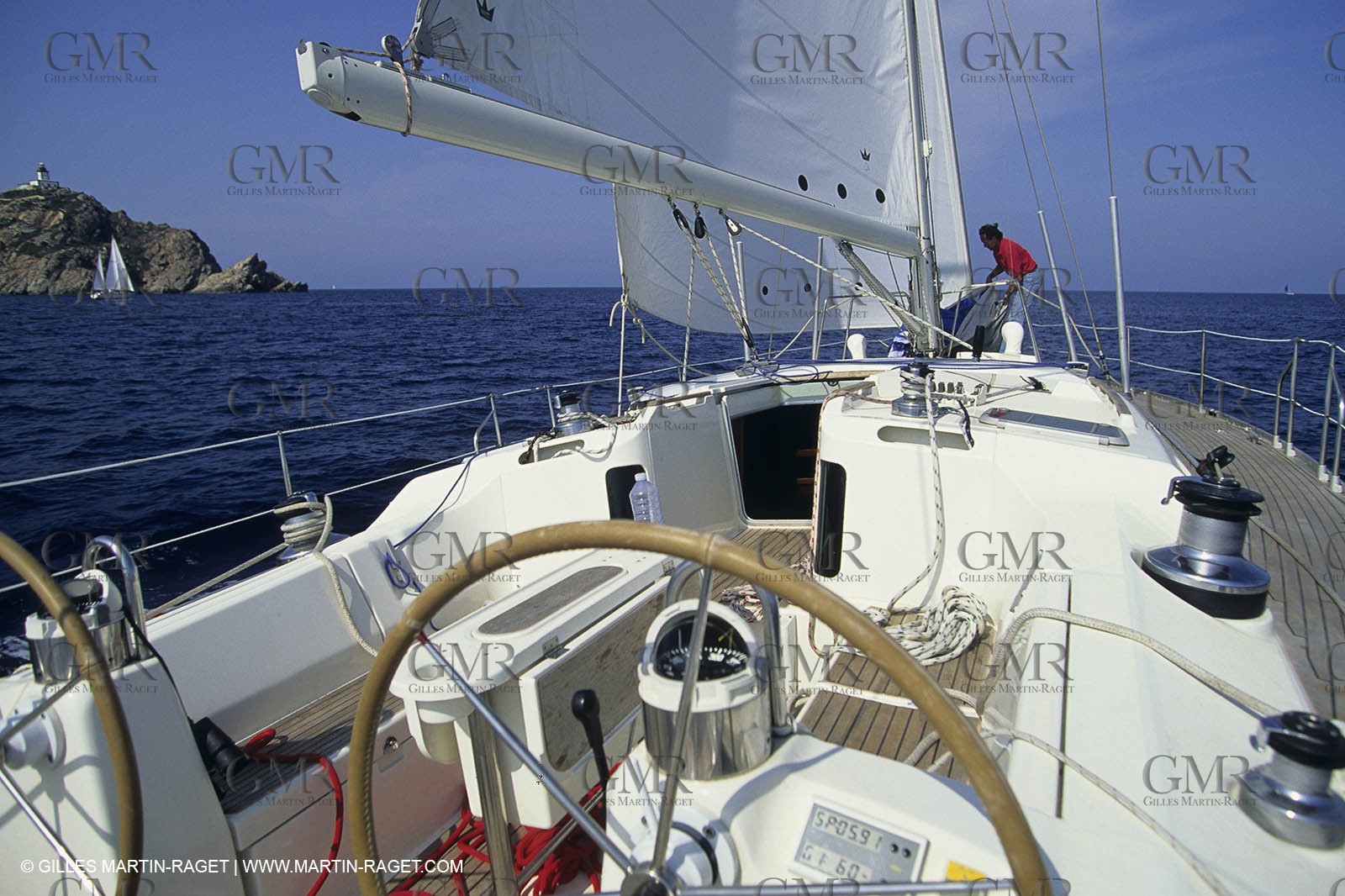 Sailing, cruising, people, only one man