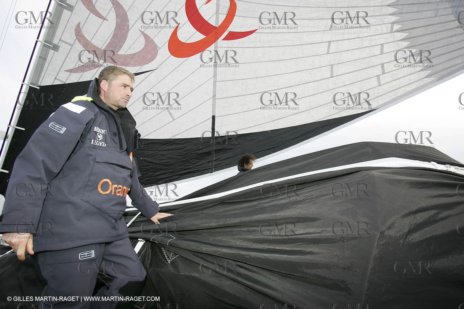 Orange II  - 2005 Jules Verne Trophy - Training in Bay of Biscay - Yann Eliés-