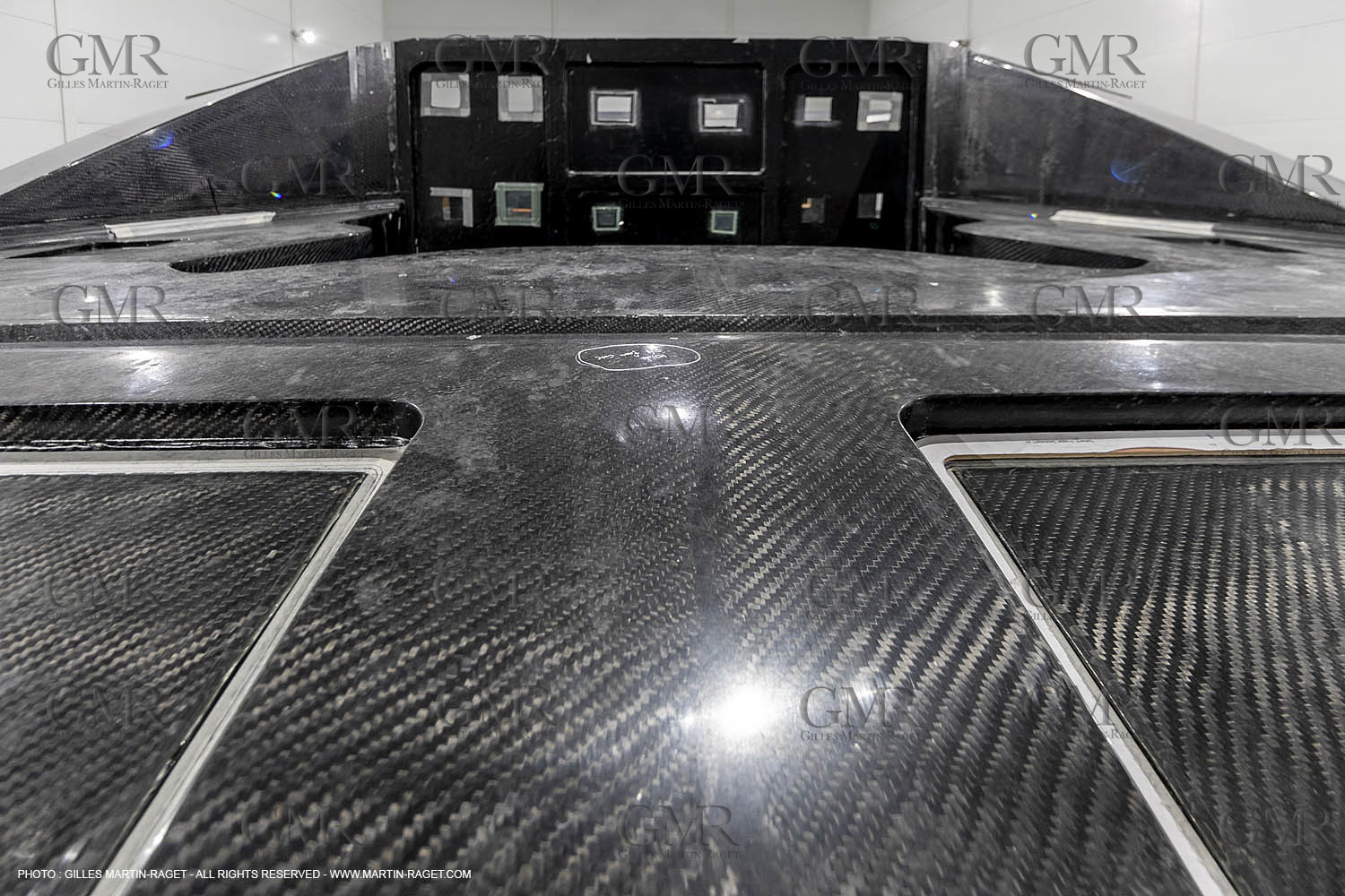 29 10 2018, La Grande Motte (FRA,30), Chantier Gunboat, construction du Gunboat 68, rouf démoulé.