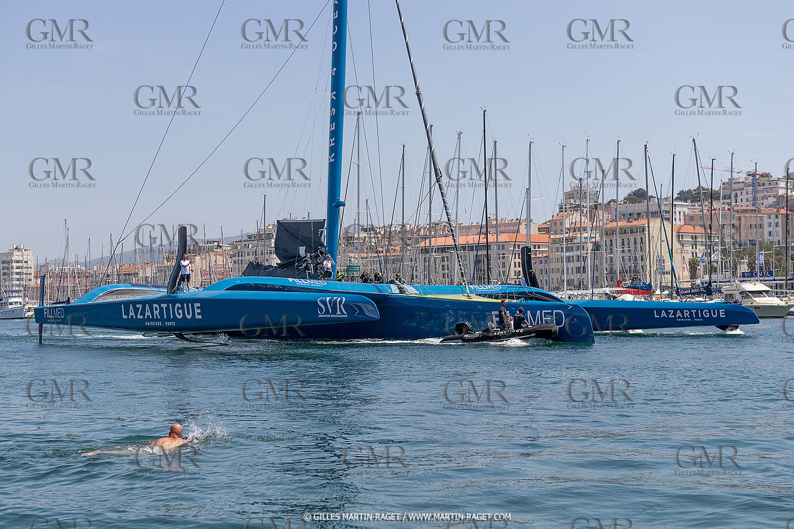 18 05 2022, Marseille (FRA), APremière navigation du trimaran Ultim SVR LAZARTIGUE à Marseille