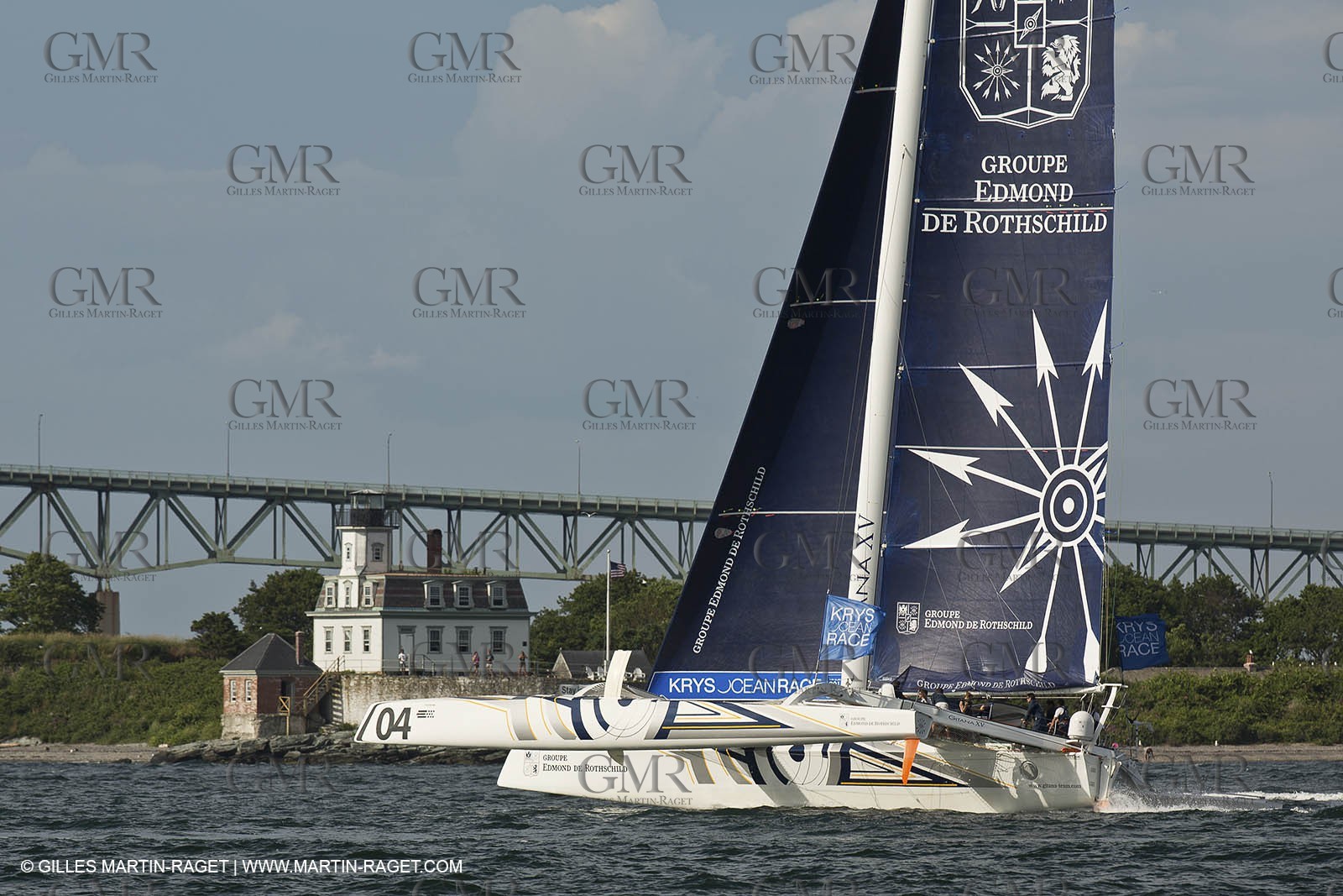 02 07 2012 - Newport (RI) -start of the Krys Ocean Race pre-event sailed between Newport and New York, Gitana XV