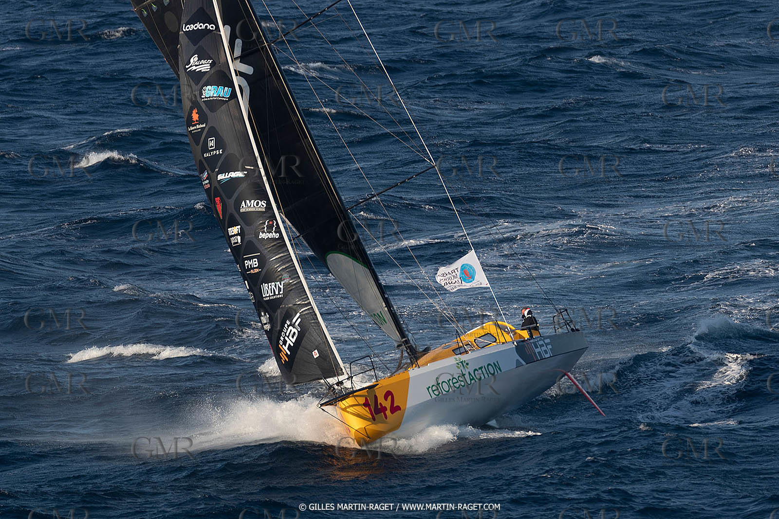 27 08 2021, Marseille (FRA), Transat Jacques Vabre 2021, Class 40, HBF-Reforest'Action (Kito de Pavant, Gwen Gbick)