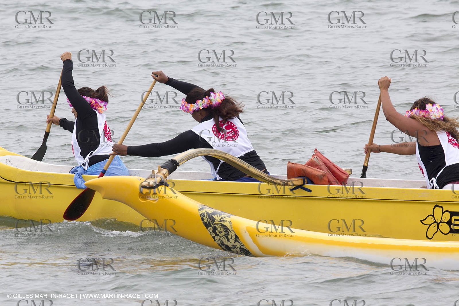 10 08 2013 - San Francisco (USA,CA) - 34th America's Cup - AC Open - Outrigger Canoe Races et Hula Danceperformance at Marina Green Village