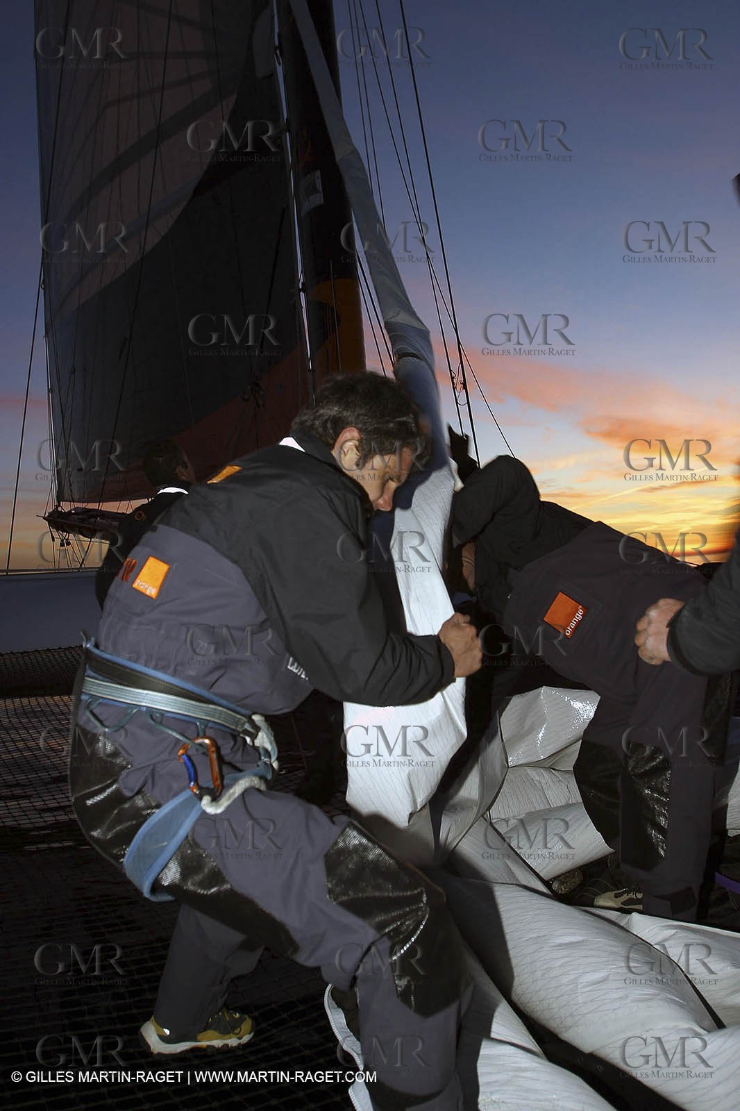 Lorient -Orange II - First sea trials - onboard - at night
