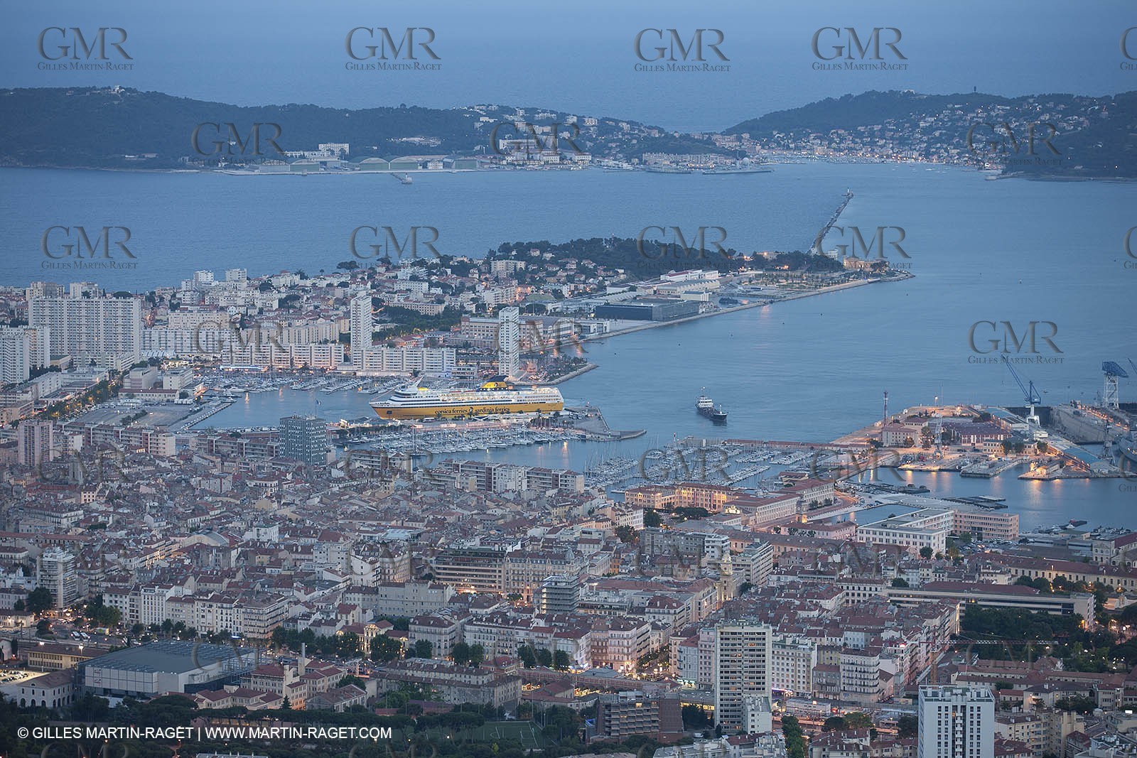 07 06 2012-Toulon (FRA,83) - Bay of Toulon as seen from the top of Mount Faron