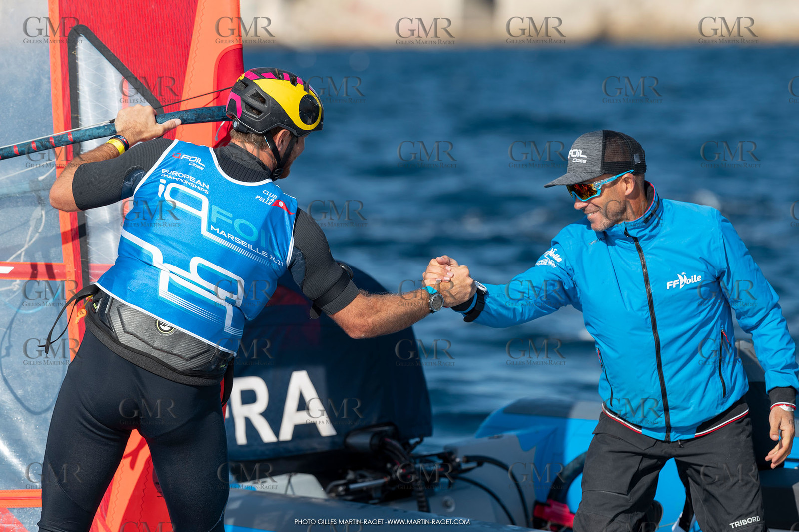28 10 2021, Marseille, FRA, IQfoil European Championship organised by Club La Pelle, Medal races, Nicolas Goyard, world and European IQfoil 2021 male champion
