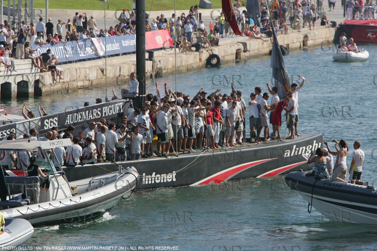 03 07 2007-Valencia (Spain)- 32nd America's Cup - Final Match - Day 8 - Alinghi vs Emirates Team New Zealand