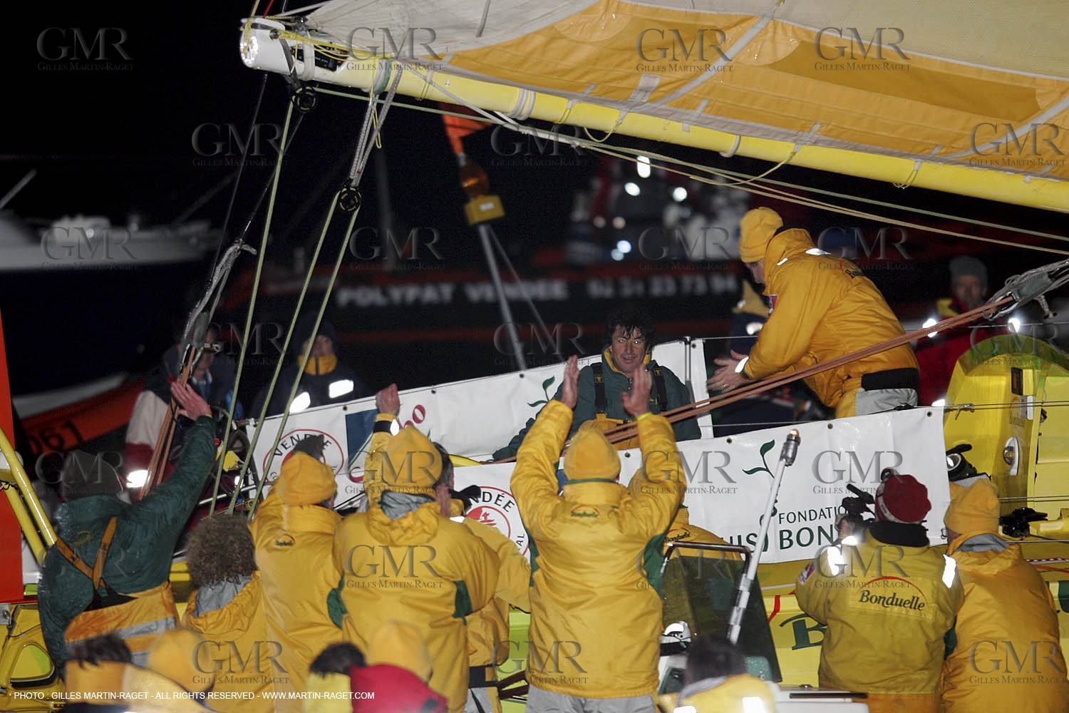 IMOCA Class - 2004 Vendée Globe  - Jean LeCam - Bonduelle - 2nd arrival
