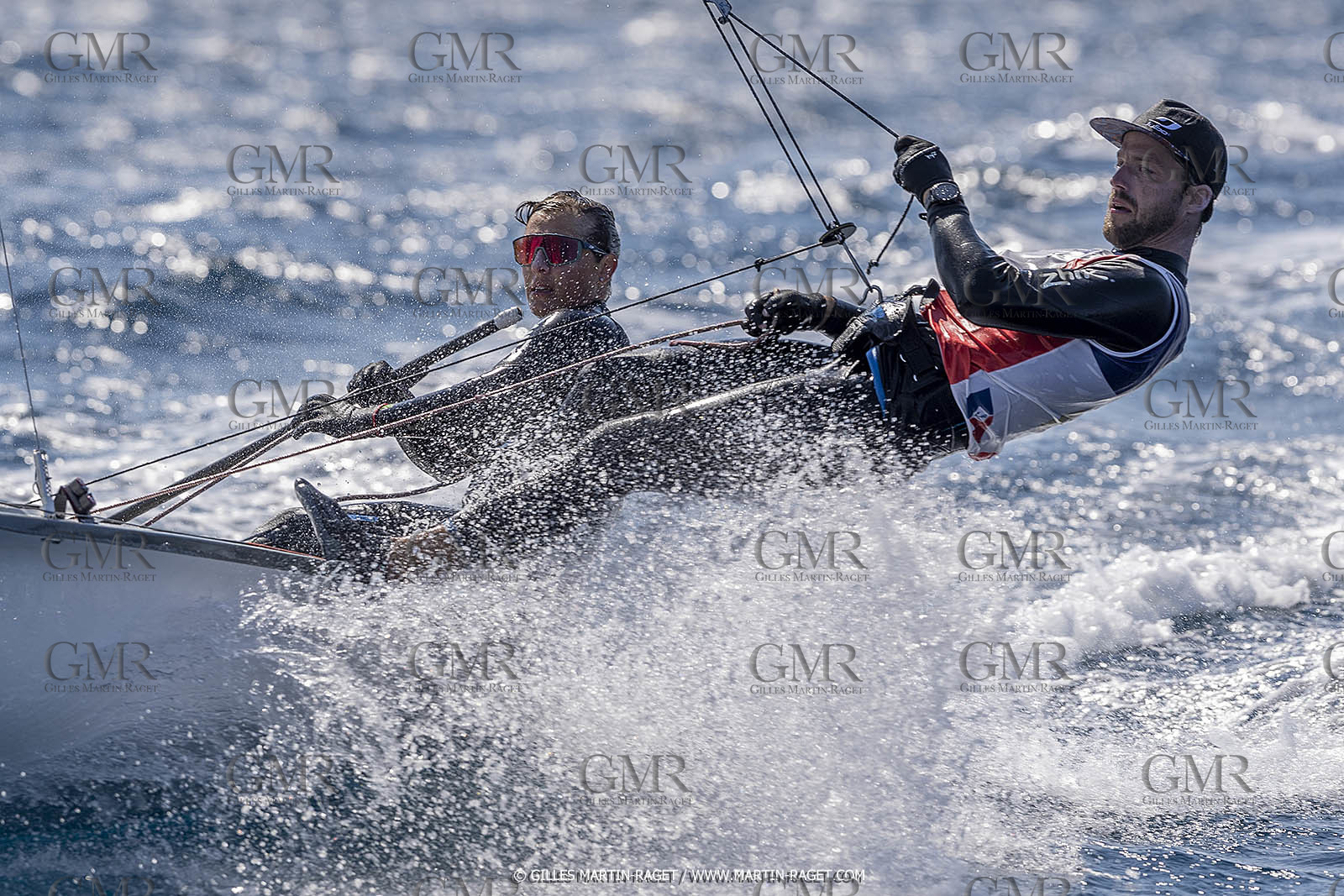 16 09 2022, Marseille (FRA), 470 Class, Paris 2024 Olympic Games, Sailing, 470 mixed dinghy, trainings, Camille Lecointre Jeremie Mion (FRA)