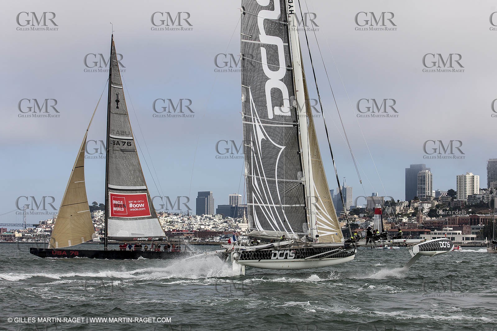 23 08 2012 - San Francisco (USA,CA) l'Hydroptère sails in San Francisco Bay