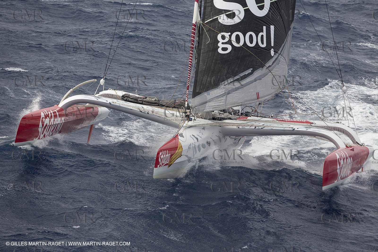 12 09 2012 - Marseille (FRA,13) - Trimaran Sodebo - Thomas Coville - Trans Mediterranée record attempt.