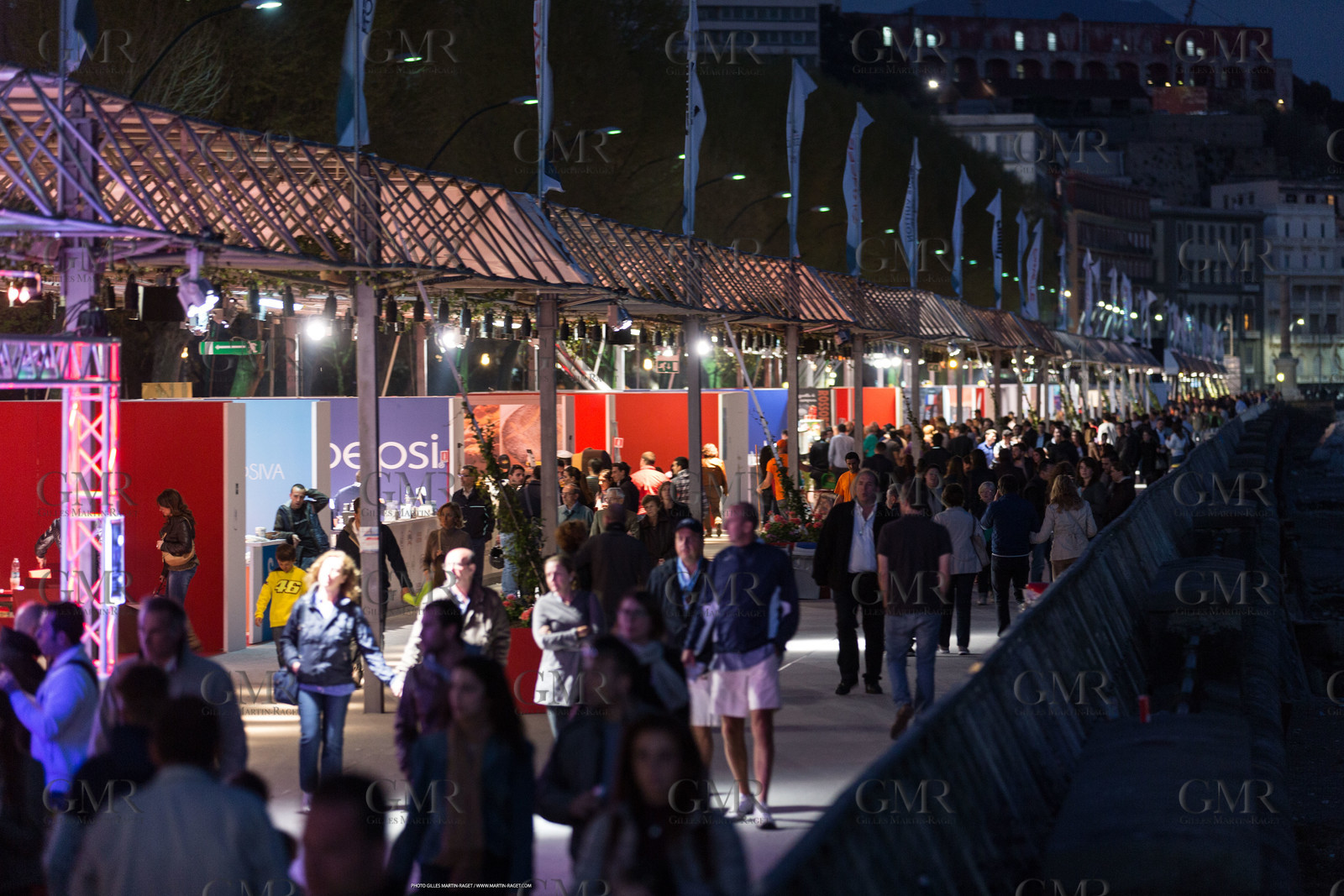 18 04 2013 - Napoli (ITA) - America's Cup World Series Naples 2013 - Race Day one - village at night