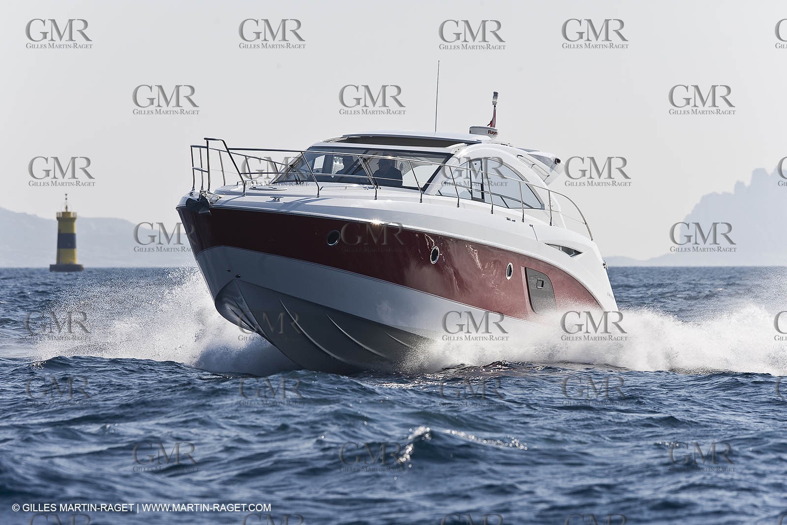 Motor boat running