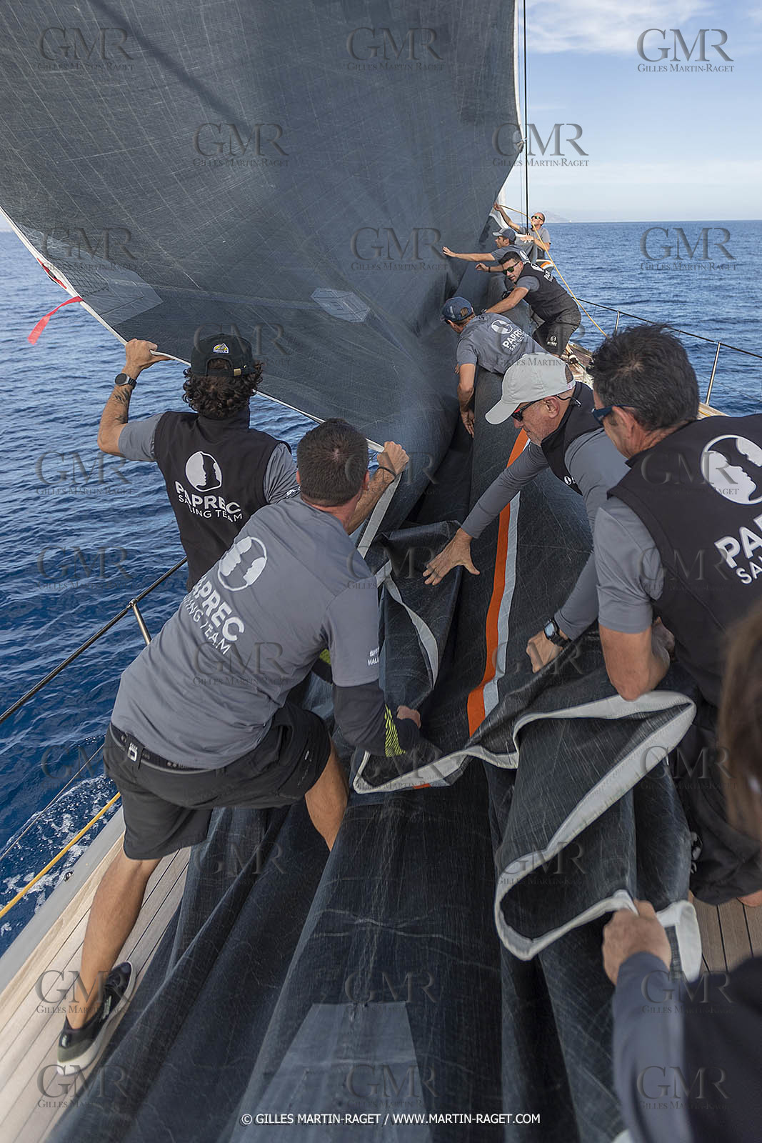 03 10 2022, Saint-Tropez (FRA,83), Voiles de Saint-Tropez 2022,  entraînement des maxis, A bord de Sipirit of Malouen X