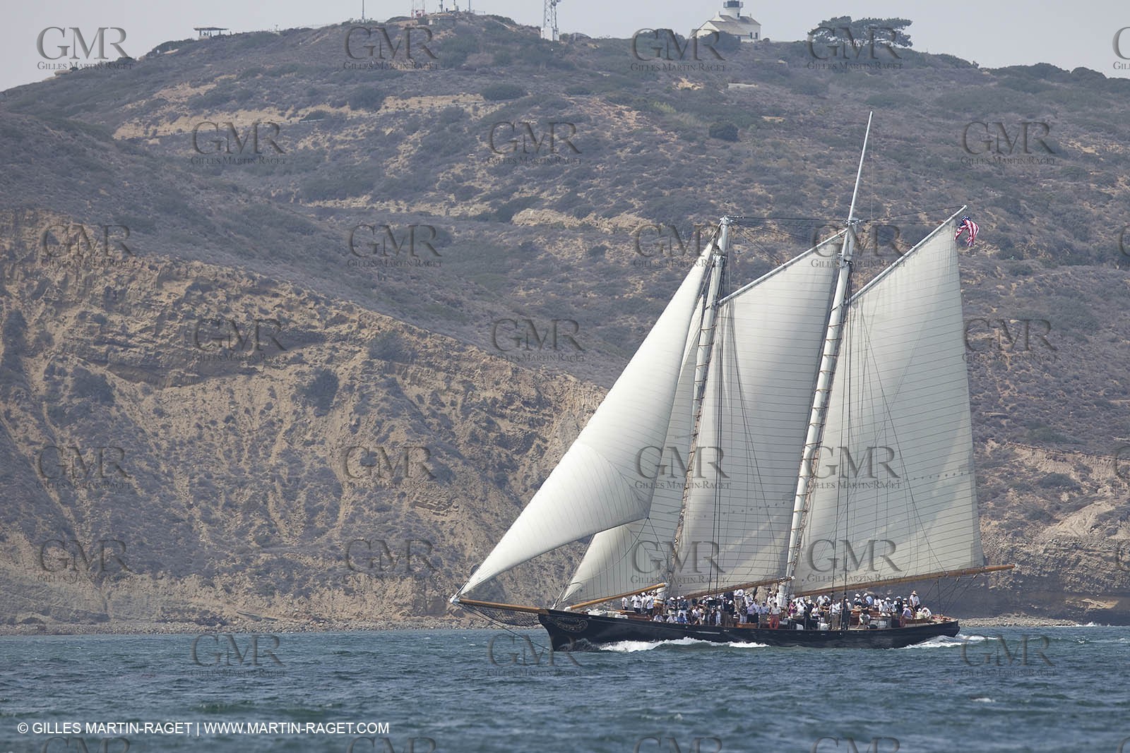 11 08 2009 - San Diego (USA,CA) - 33rd America's Cup - BMW ORACLE Racing - Team and Challenge presentation special event - the schooner America replica