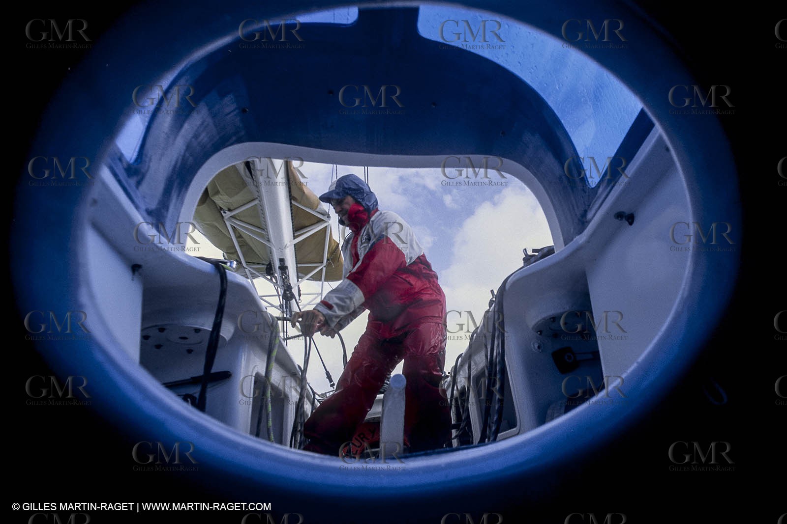 Sailing, Offshore Racing, Route du Rhum 1990, Fleury Michon IX, Philippe Poupon