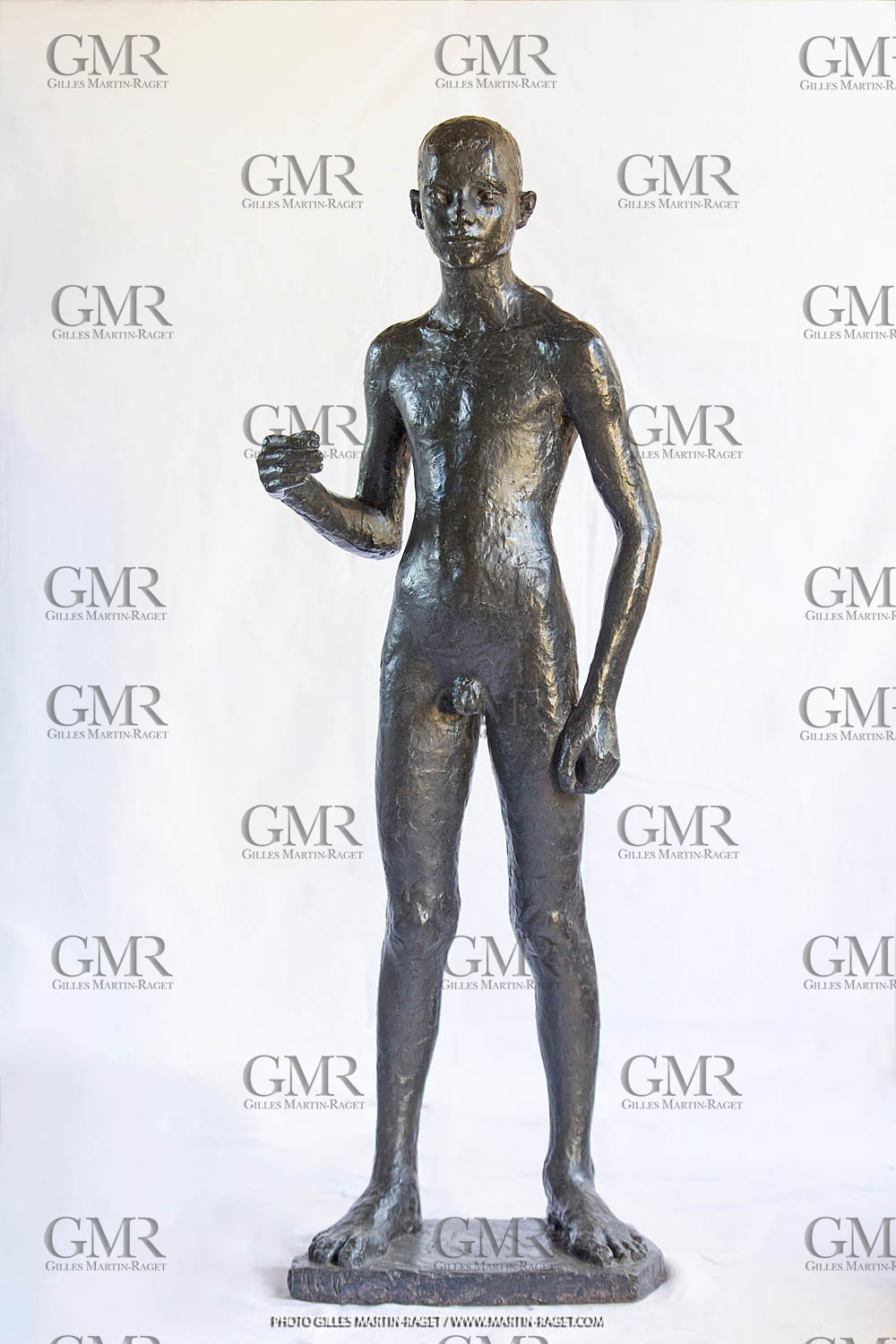 06 03 2016, Saint-Etienne du Grès (FRA,13), Oeuvre de Germaine Richier, Loretto I 1934, Bronze patiné foncé, Numéroté 4 6, fondeur Susse, Paris, 160 x 52 x 35 cm, Collection particulière